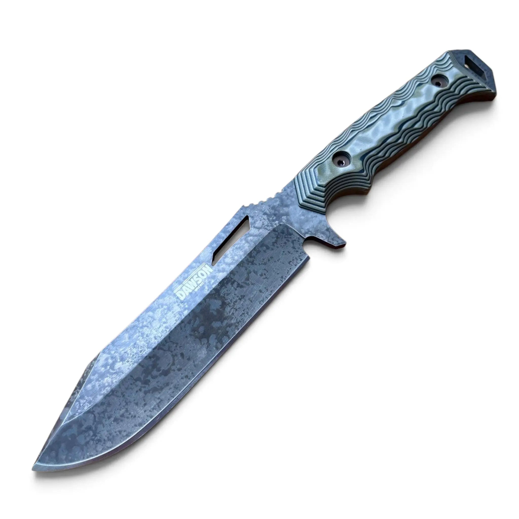Dawson Knives Shepherd XL 80CrV2 Outdoormesser – Wildfire und Rainstorm