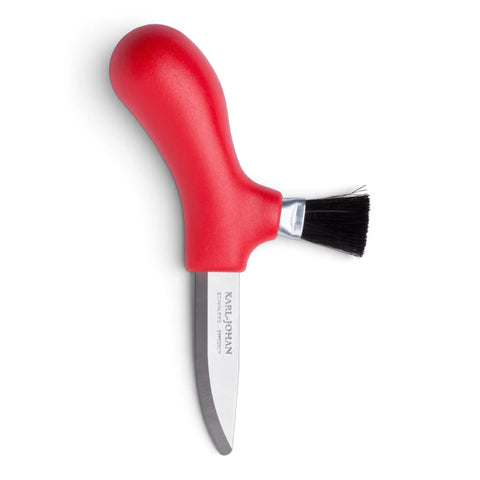 Morakniv Karl-Johan Pilzmesser (S) in Rot mit schwarzem Klingenschutz