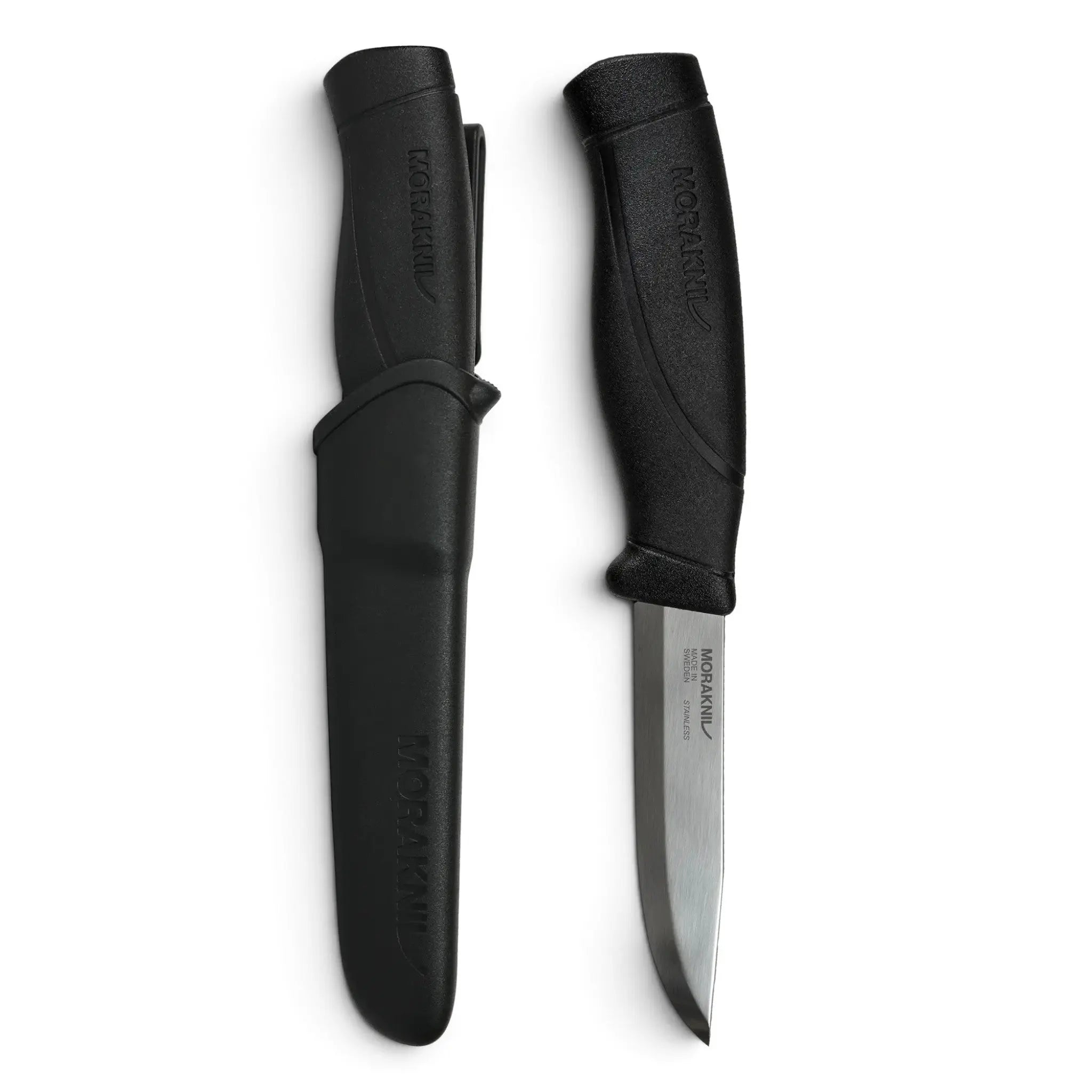 Morakniv Companion HeavyDuty (S) Schwarz mit 3,2 mm starker Klinge aus 12C27
