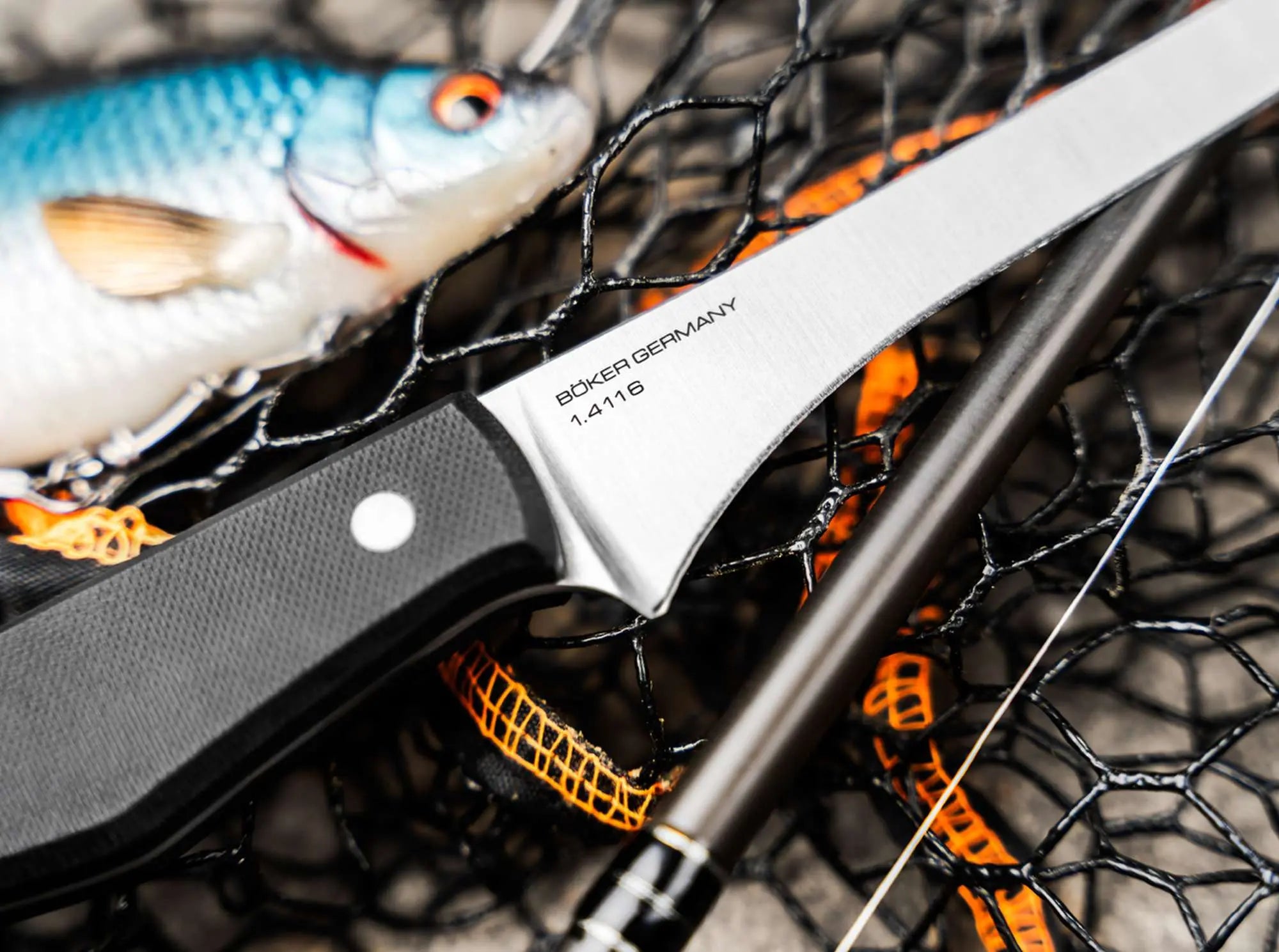 Böker Filetiermesser Fish & Hunt Schwarz – flexibles 1.4116-Filetiermesser aus Solingen