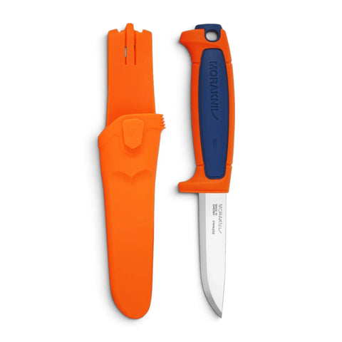 Morakniv Duty 546 (S) Blue/Hi-Vis Orange – Handwerkermesser mit rostfreier 12C27-Klinge, §42a-konform