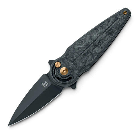 Fox Saturn M390 Dark Matter Carbon PVD – Radius Lock – Flipper – Fox Knives