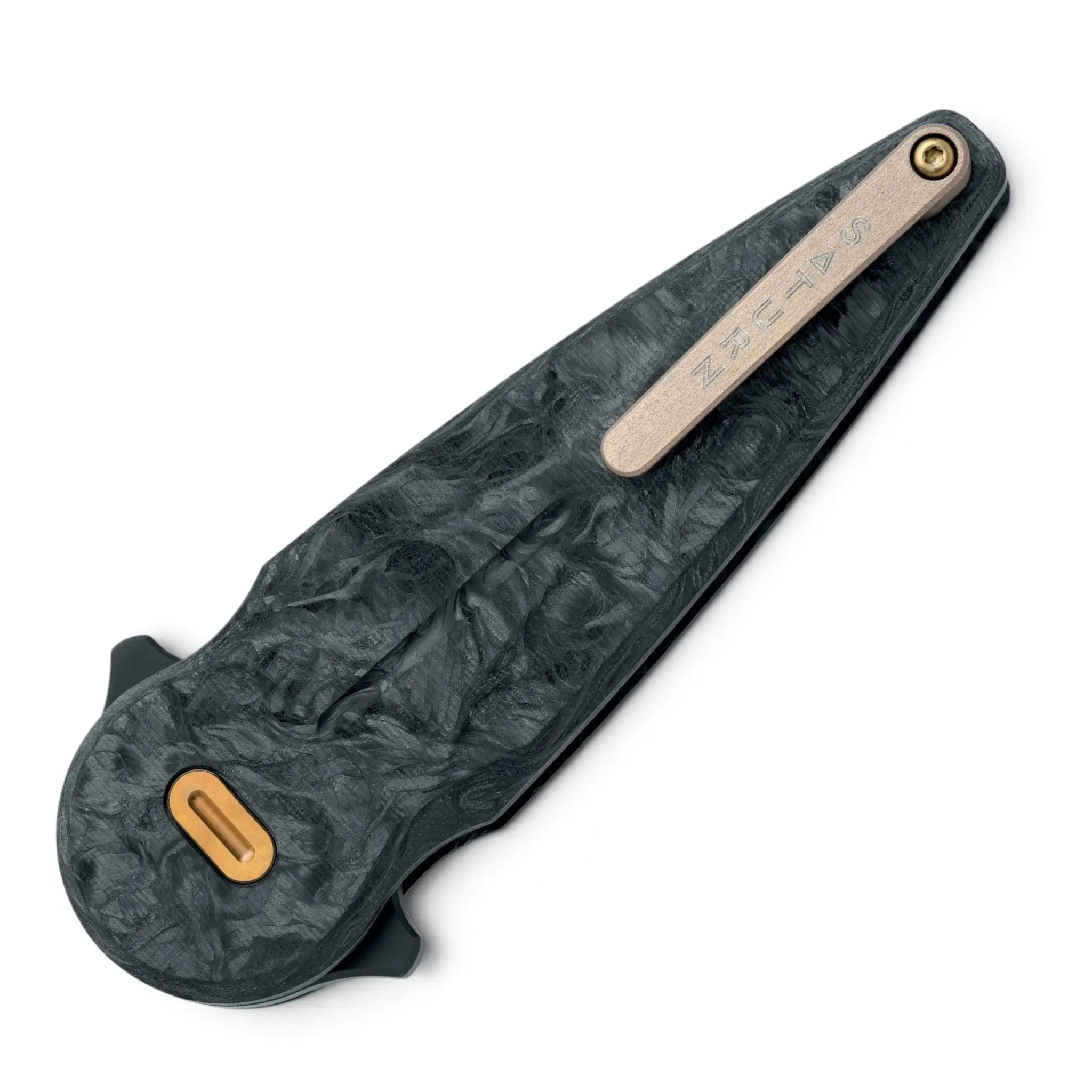 Fox Saturn M390 Dark Matter Carbon PVD – Radius Lock – Flipper – Fox Knives