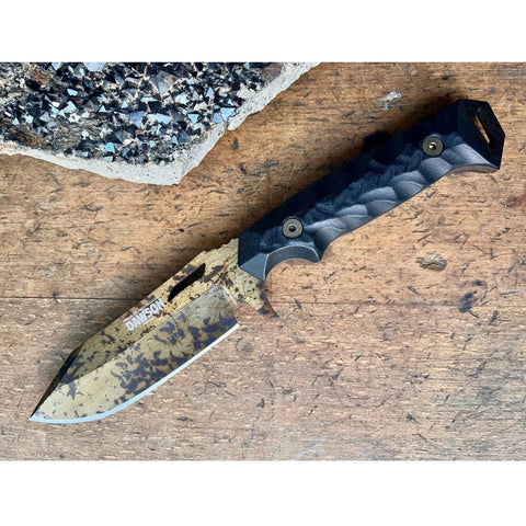 Dawson Knives Shepherd Wildfire Black G10 – Messer mit Kydexscheide