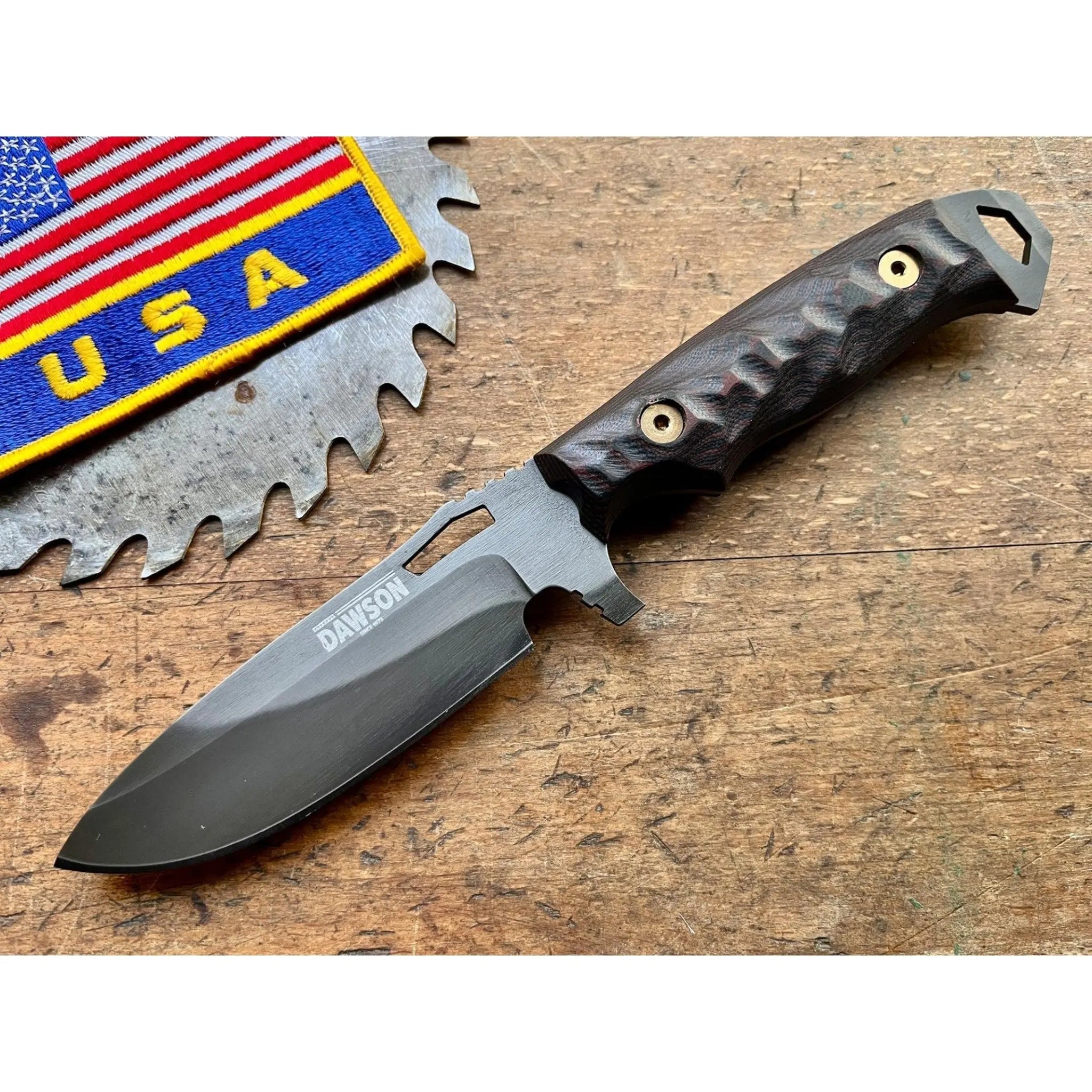 Dawson Knives Nomad Hamon – G10-Griff in Covenant im Detail