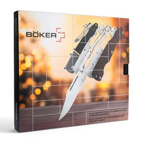 Böker Plus Adventskalender 2026 Gent – Kalender mit 24 Türchen und Messerbausatz