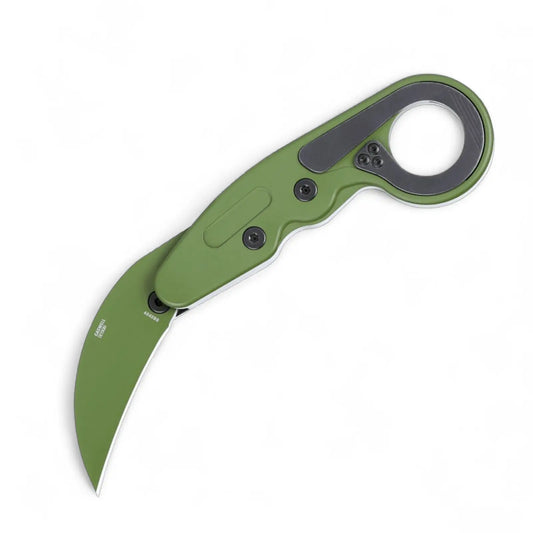 CRKT Provoke® 4040BG Karambit – D2 Stahl, Green Aluminum, Kinematic® CRKT