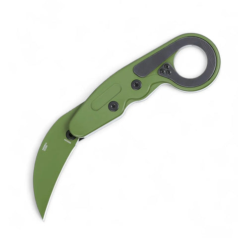 CRKT Provoke® 4040BG Karambit – D2 Stahl, Green Aluminum, Kinematic® CRKT