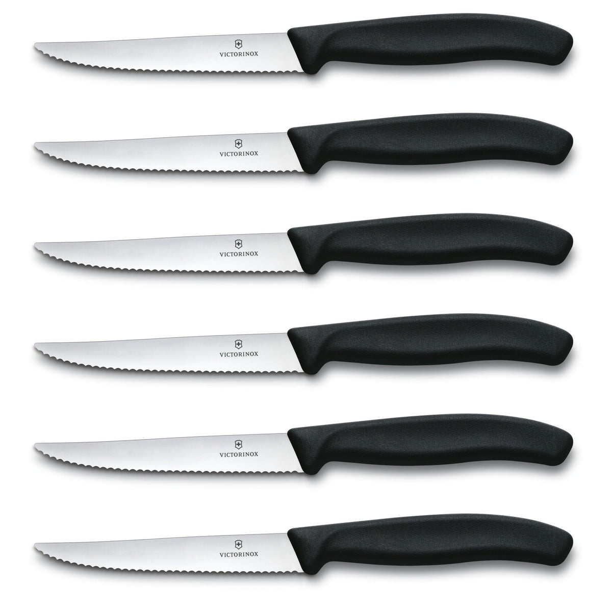 Victorinox STEAKMESSER-SET 11CM Schwarz 6-teilig Tafelmesser