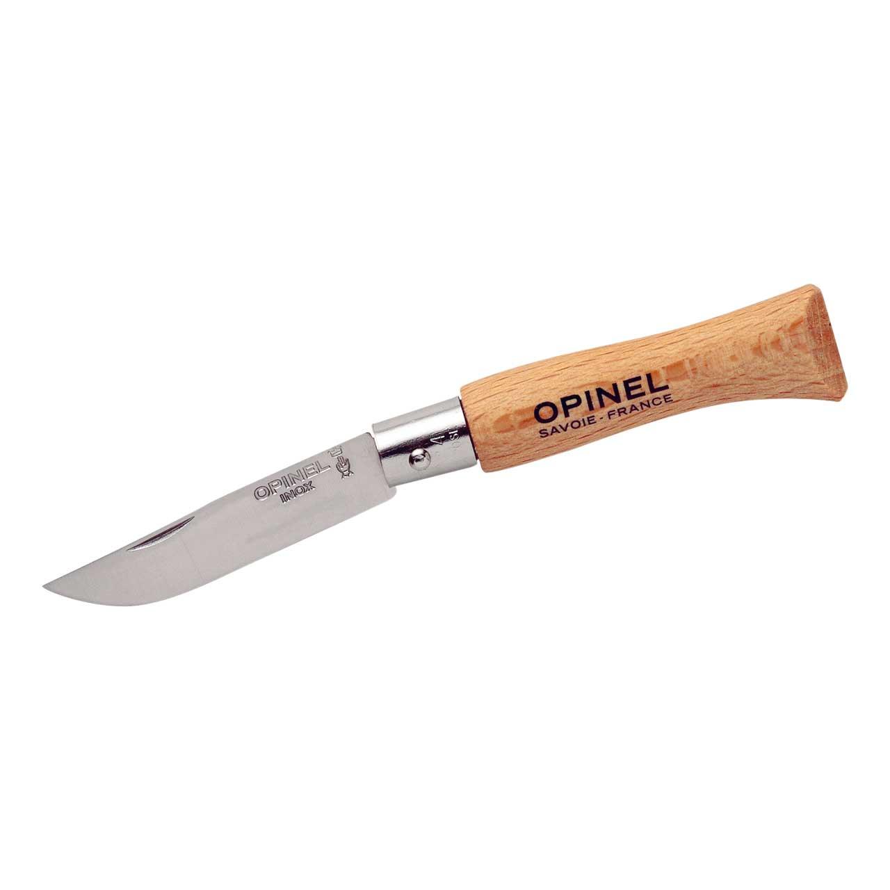 OPINEL Messer Carbon & INOX No 02 - No 12 - Taschenmesser Klappmesser Buchenholz