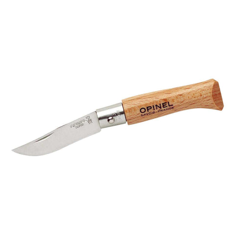 OPINEL Messer Carbon & INOX No 02 - No 12 - Taschenmesser Klappmesser Buchenholz