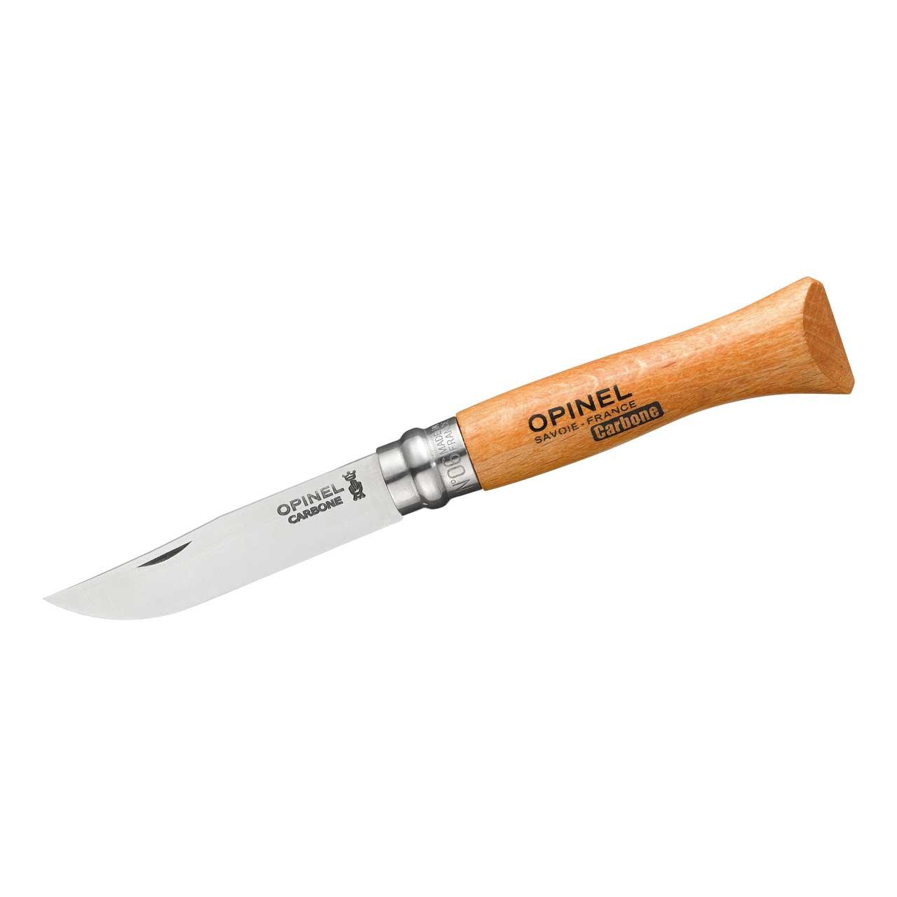 OPINEL Messer Carbon & INOX No 02 - No 12 - Taschenmesser Klappmesser Buchenholz