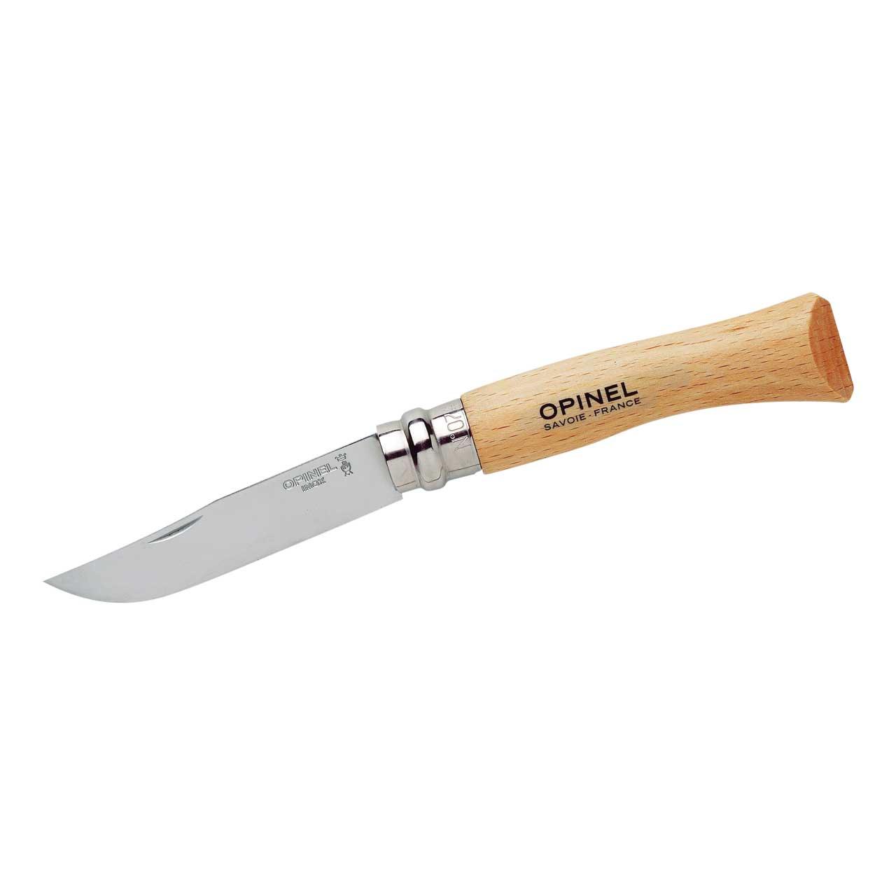 OPINEL Messer Carbon & INOX No 02 - No 12 - Taschenmesser Klappmesser Buchenholz