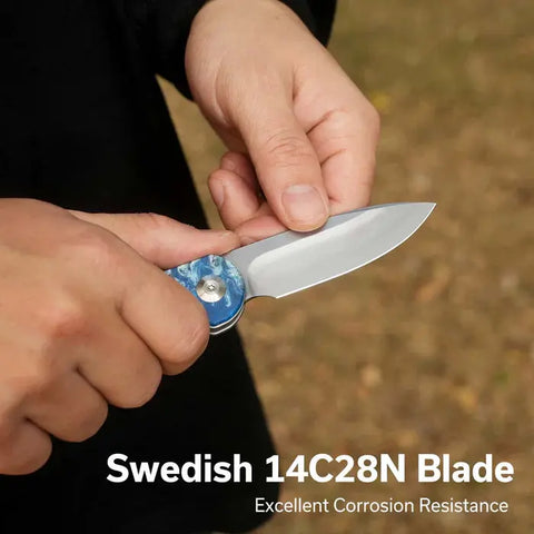 CIVIVI Elementum Slip Joint 14C28N – Blue Ocean Resin (C18062AJ-4) CIVIVI