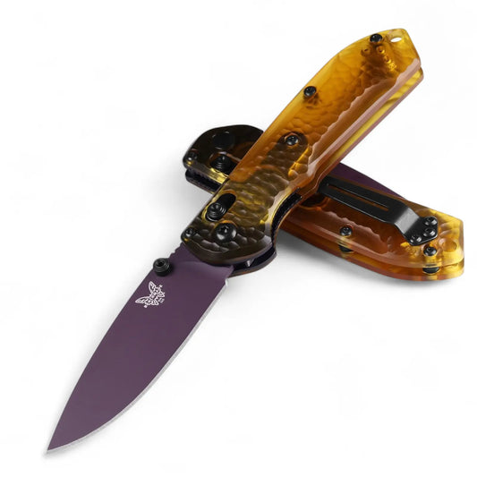 Benchmade 565PL-2501 Mini Freek – geöffnetes Taschenmesser in der seitlichen Gesamtansicht