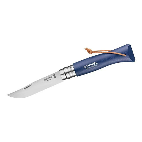 Opinel Nr. 8 Baroudeur Dunkelblau – Vielseitiges Taschenmesser mit Edelstahlklinge & Holzgriff Opinel