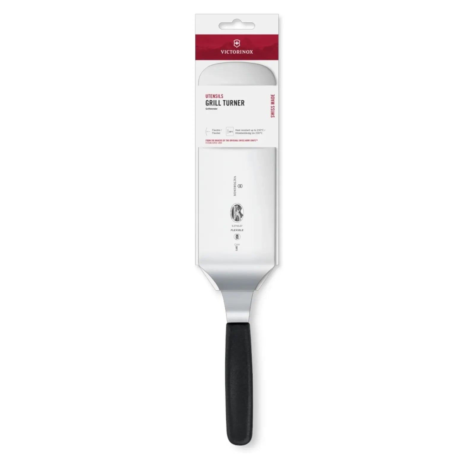 Victorinox Grillwender 5.2743.27 – 21 cm, schwarz, spülmaschinengeeignet Victorinox