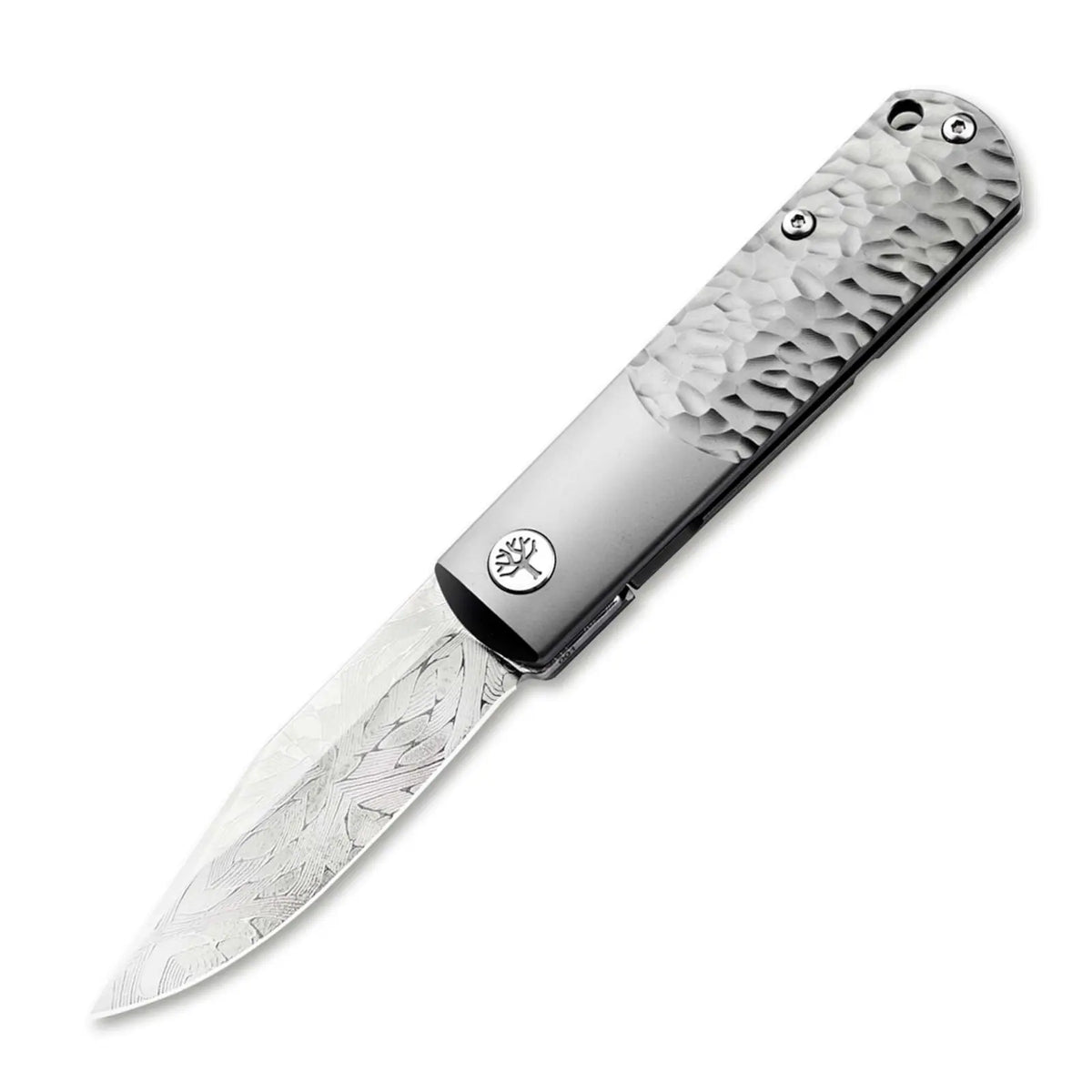 Böker BRLW Meteoritendamast Platinum Edition – Luxus-Taschenmesser mit Meteoritendamast-Klinge & Titangriff Böker Manufaktur Solingen