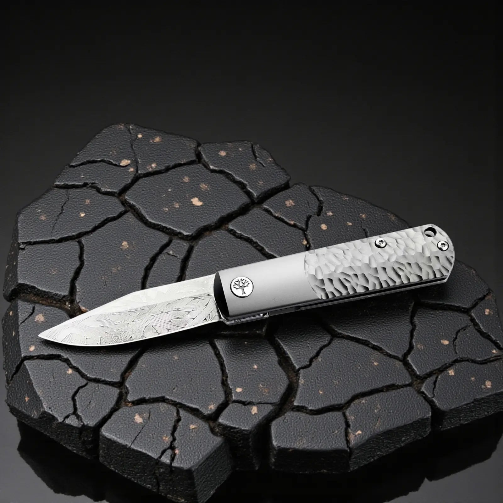 Böker BRLW Meteoritendamast Platinum Edition – Luxus-Taschenmesser mit Meteoritendamast-Klinge & Titangriff Böker Manufaktur Solingen