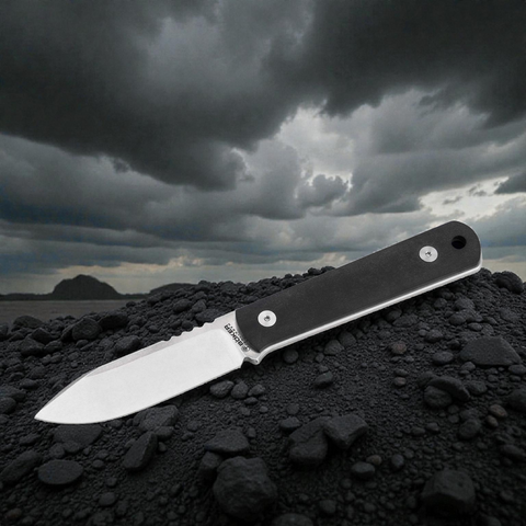 Böker BFF Packlite Black Richlite – Ultraleichtes feststehendes EDC Messer mit MagnaCut-Klinge & nachhaltigem Richlite-Griff