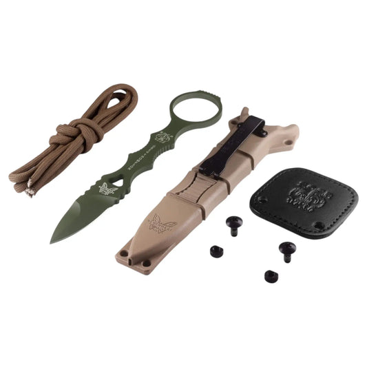 Benchmade 177GN Mini SOCP Dagger Olive Drab – 440C Dolch | Single Edge | Made USA Benchmade