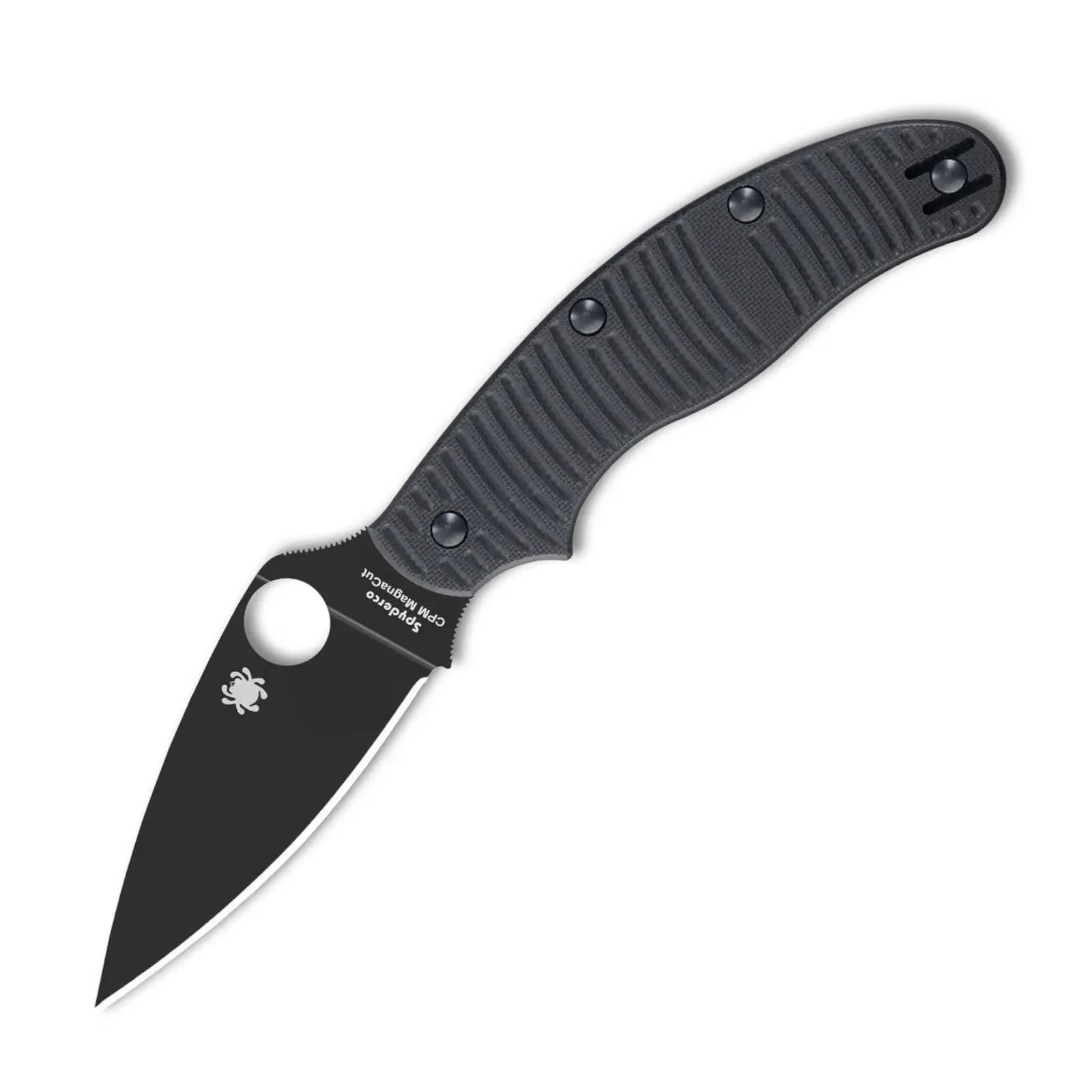Spyderco UK Penknife Salt C94GMCBKP – geöffnetes Messer mit schwarzem G-10 Griff