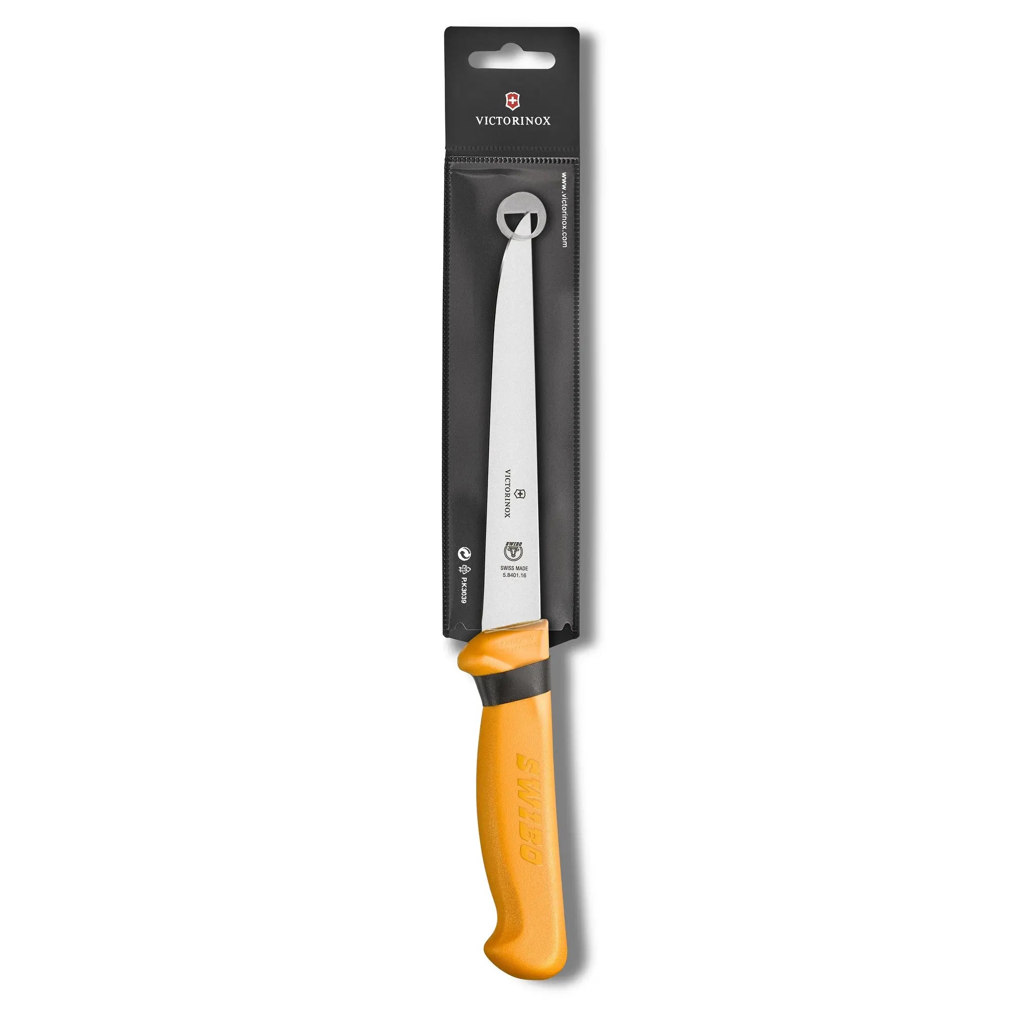 Victorinox Swibo Ausbeinmesser 16 cm gerade – orange – Profi-Fleischermesser für präzises Arbeiten 5.8401.16 Victorinox