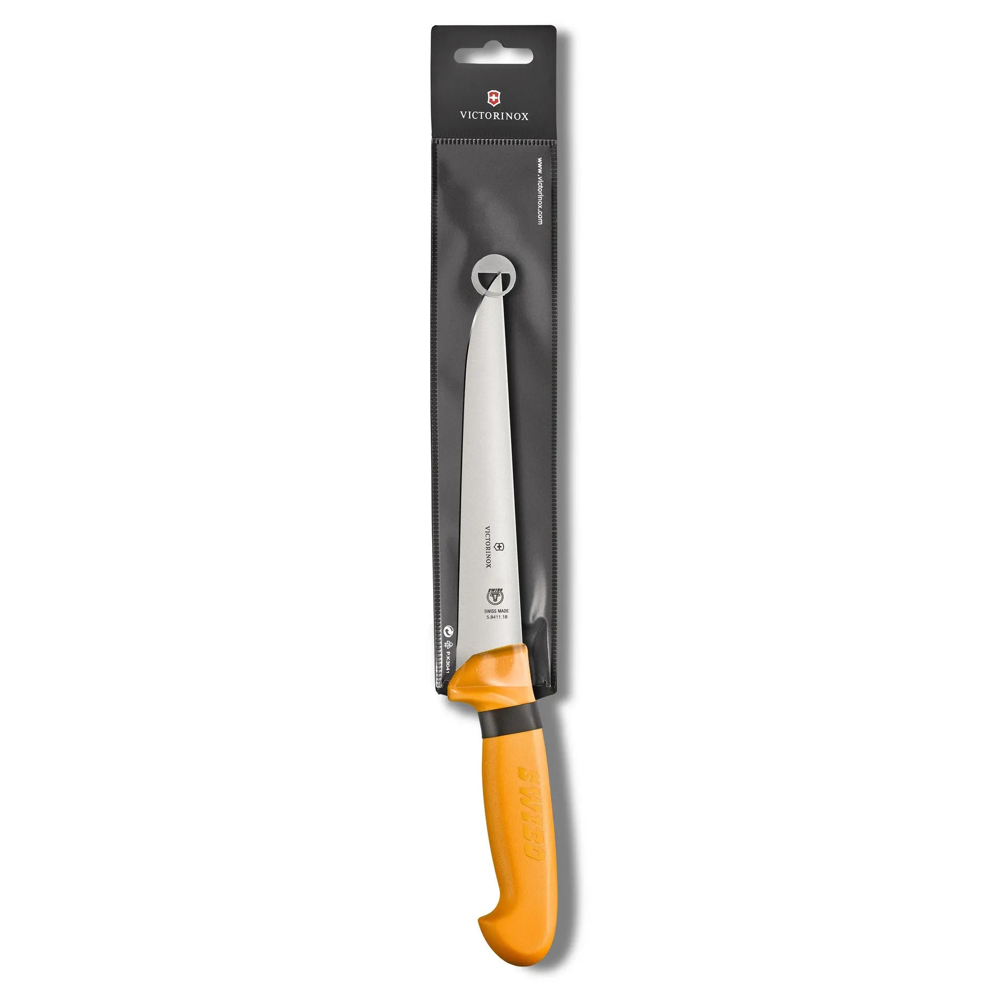 Victorinox Swibo Stechmesser 21 cm gerade – Victorinox Profi-Messer für Fleischverarbeitung und Metzgerei 5.8411.18 Victorinox