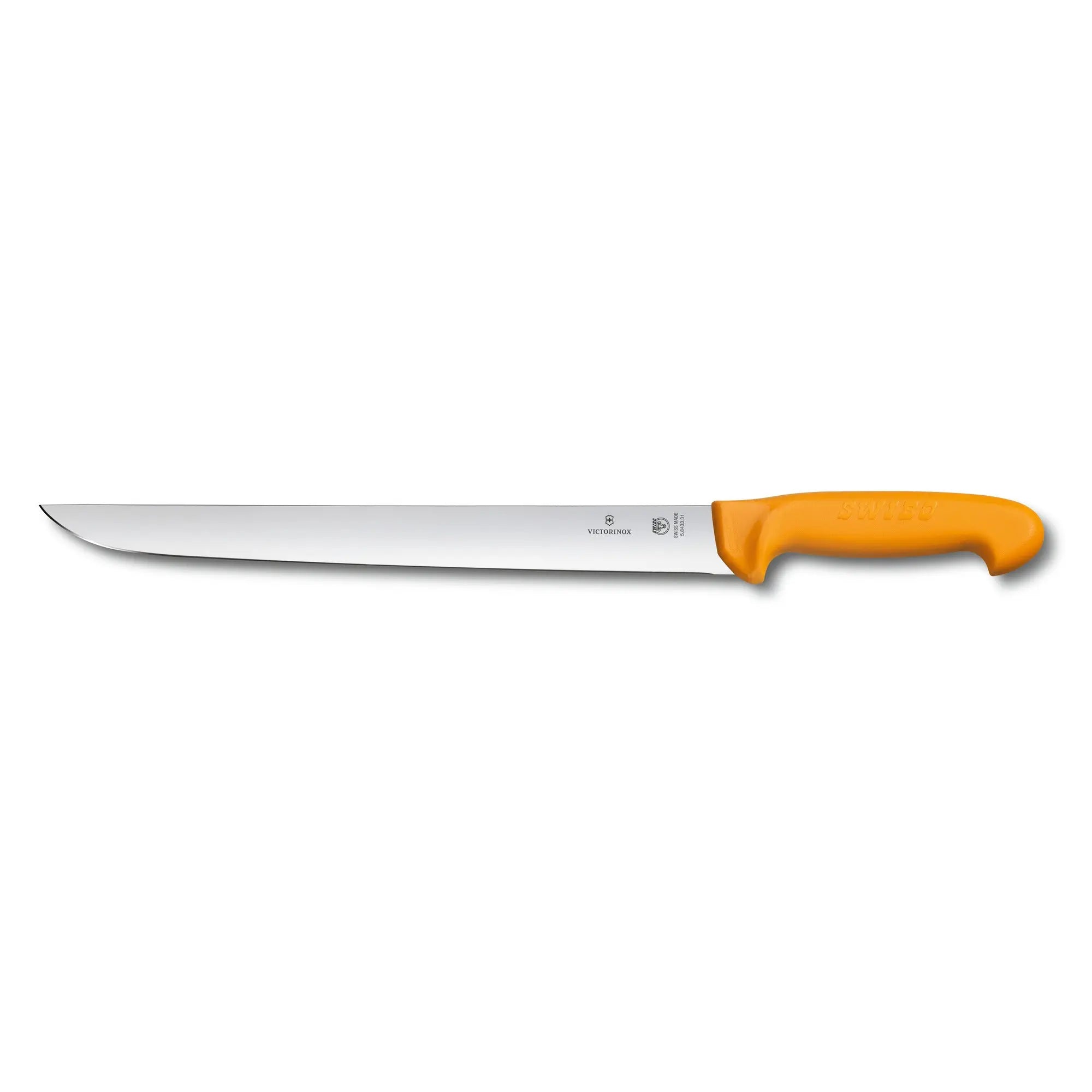 Victorinox Swibo Plätzlimesser 31 cm – Gerade Profi-Klinge, Oranger Griff 5.8433.31 Victorinox