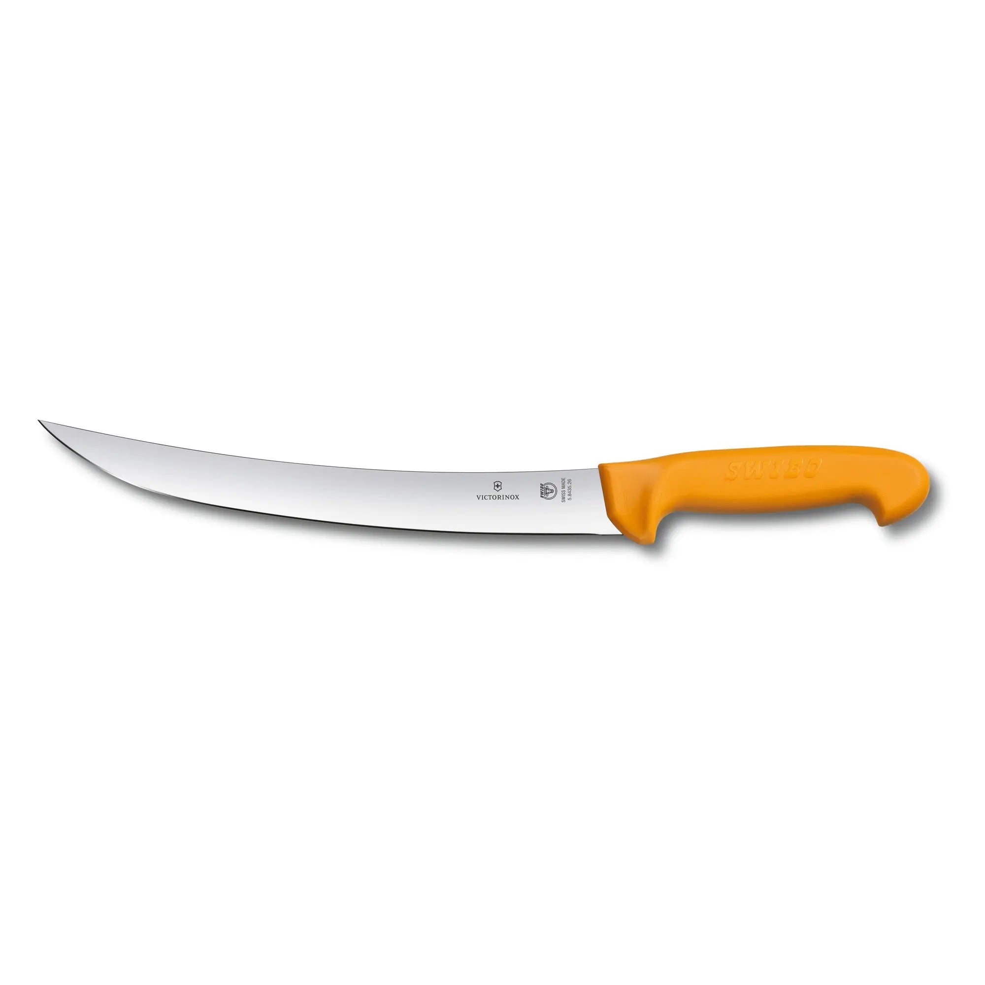 Victorinox Swibo Schlachtmesser mit gebogener 22 cm Klinge – ideal für präzises Arbeiten. Ergonomisch, robust & spülmaschinenfest 5.8435.22 Victorinox