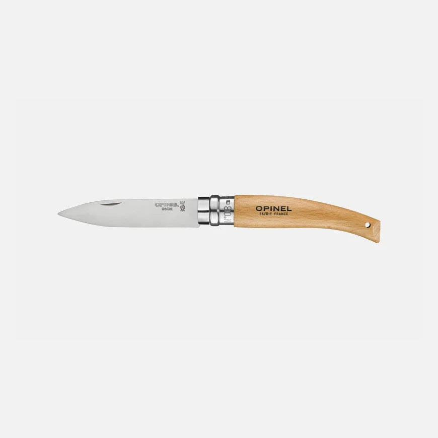 Opinel Gartenmesser N°08 – Robustes Unkraut- & Erntemesser mit Edelstahlklinge & Buchenholzgriff Opinel