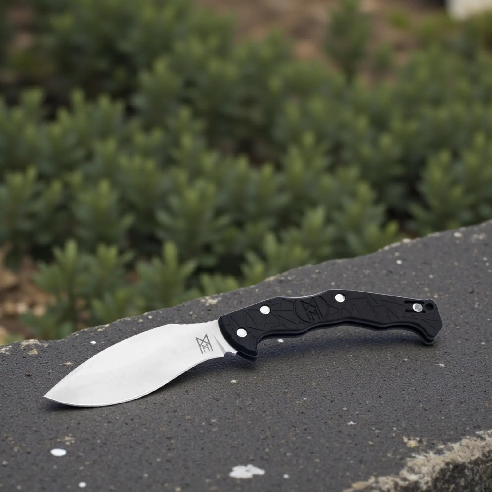 Midgards Messer EDC Kukri Schwarz – Backlock Taschenmesser Midgards-Messer