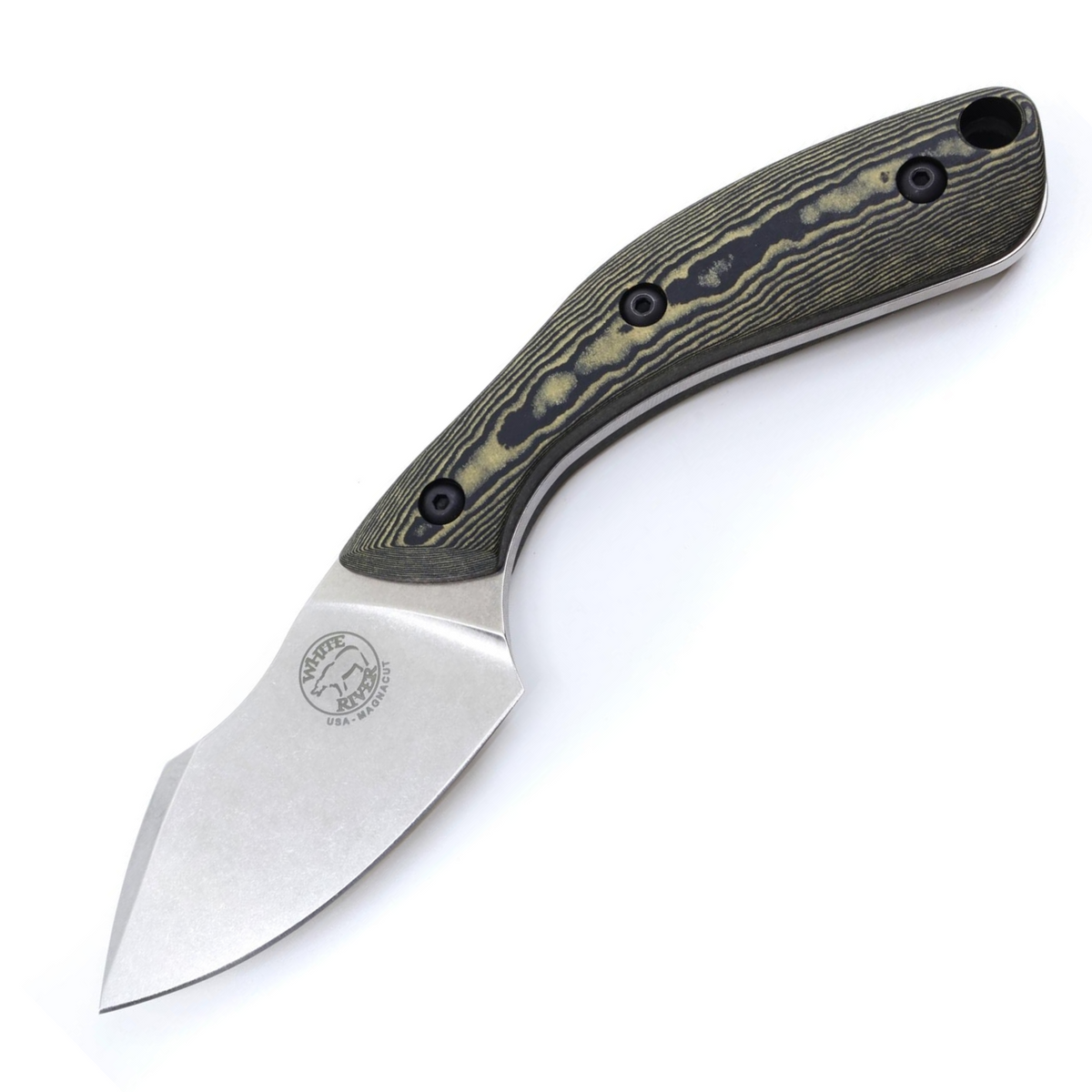 White River Apex Maple / Black Richlite – MagnaCut Fixed Blade EDC | Made in USA