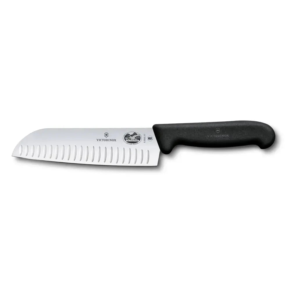 Victorinox Fibrox Santokumesser 17 cm – Profi-Küchenmesser mit Kullenschliff Victorinox