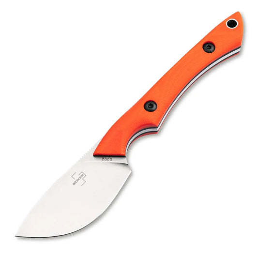 Böker Plus M.U.K. Orange – kompaktes Nessmuk-Fixed-Blade für Jagd und Outdoor