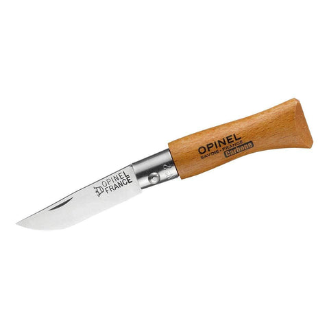 OPINEL Messer Carbon & INOX No 02 - No 12 - Taschenmesser Klappmesser Buchenholz