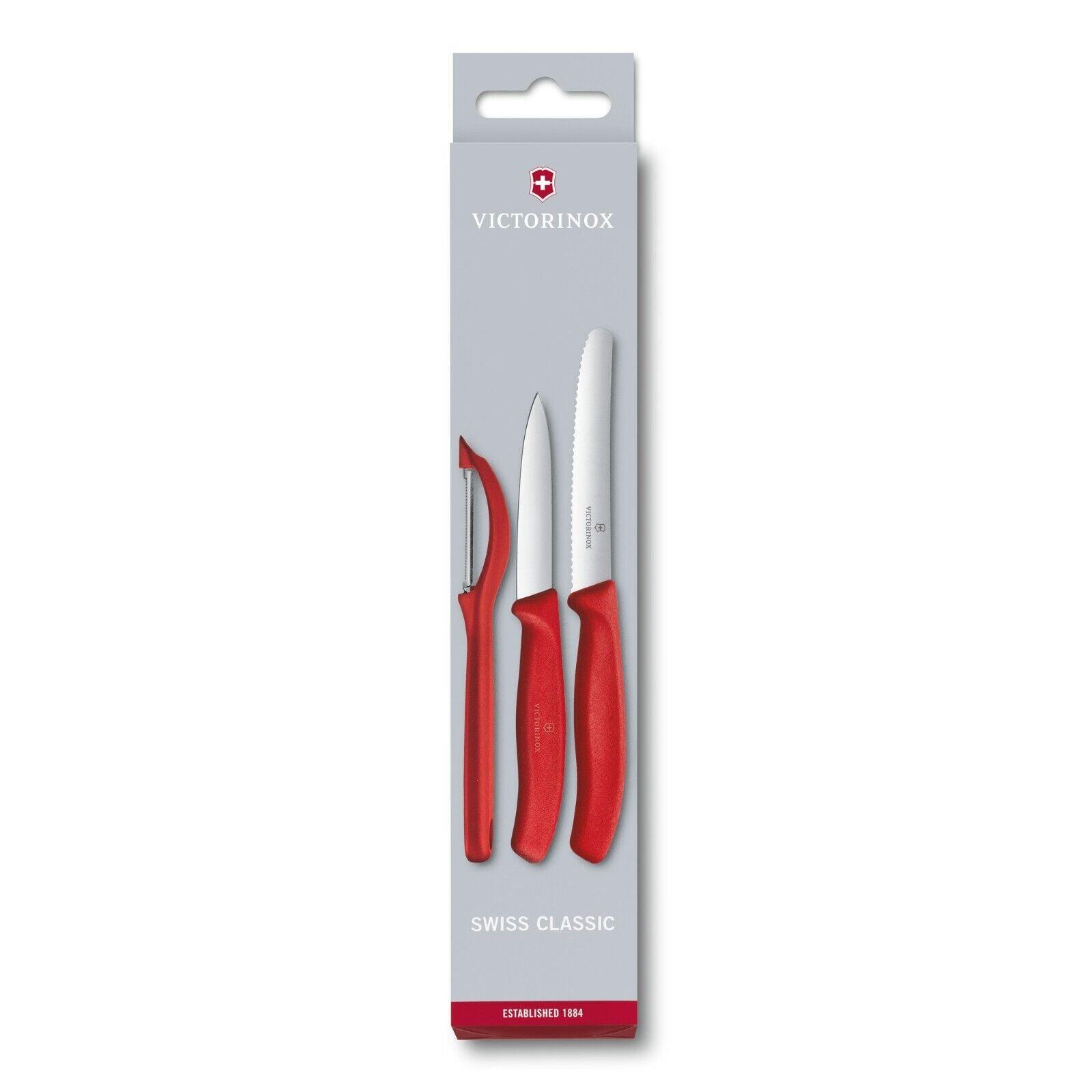 Victorinox Swiss Classic 3er Sets Gemüsemesser Tomatenmesser Schäler Geschenkset