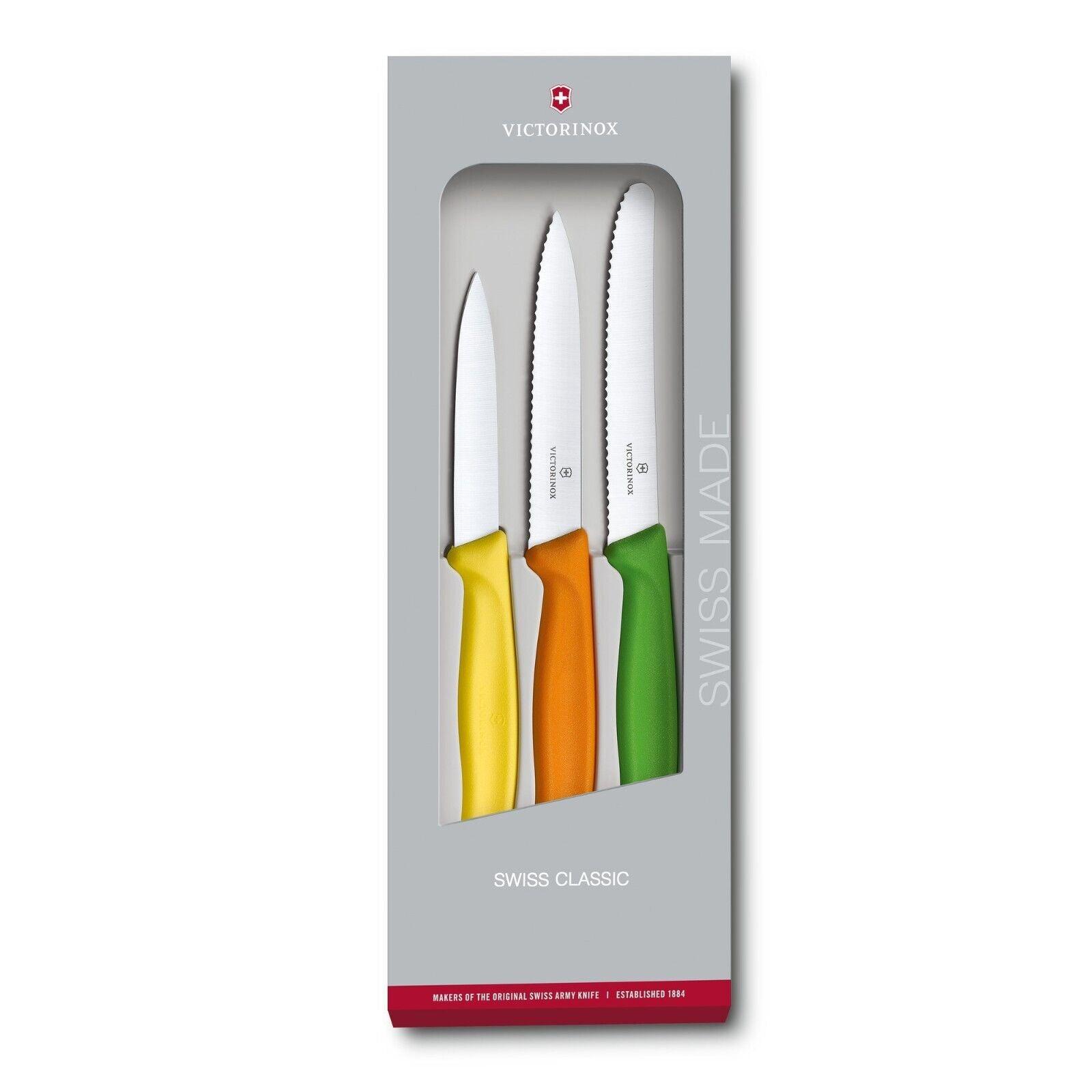 Victorinox Swiss Classic 3er Sets Gemüsemesser Tomatenmesser Schäler Geschenkset