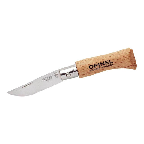 OPINEL Messer Carbon & INOX No 02 - No 12 - Taschenmesser Klappmesser Buchenholz