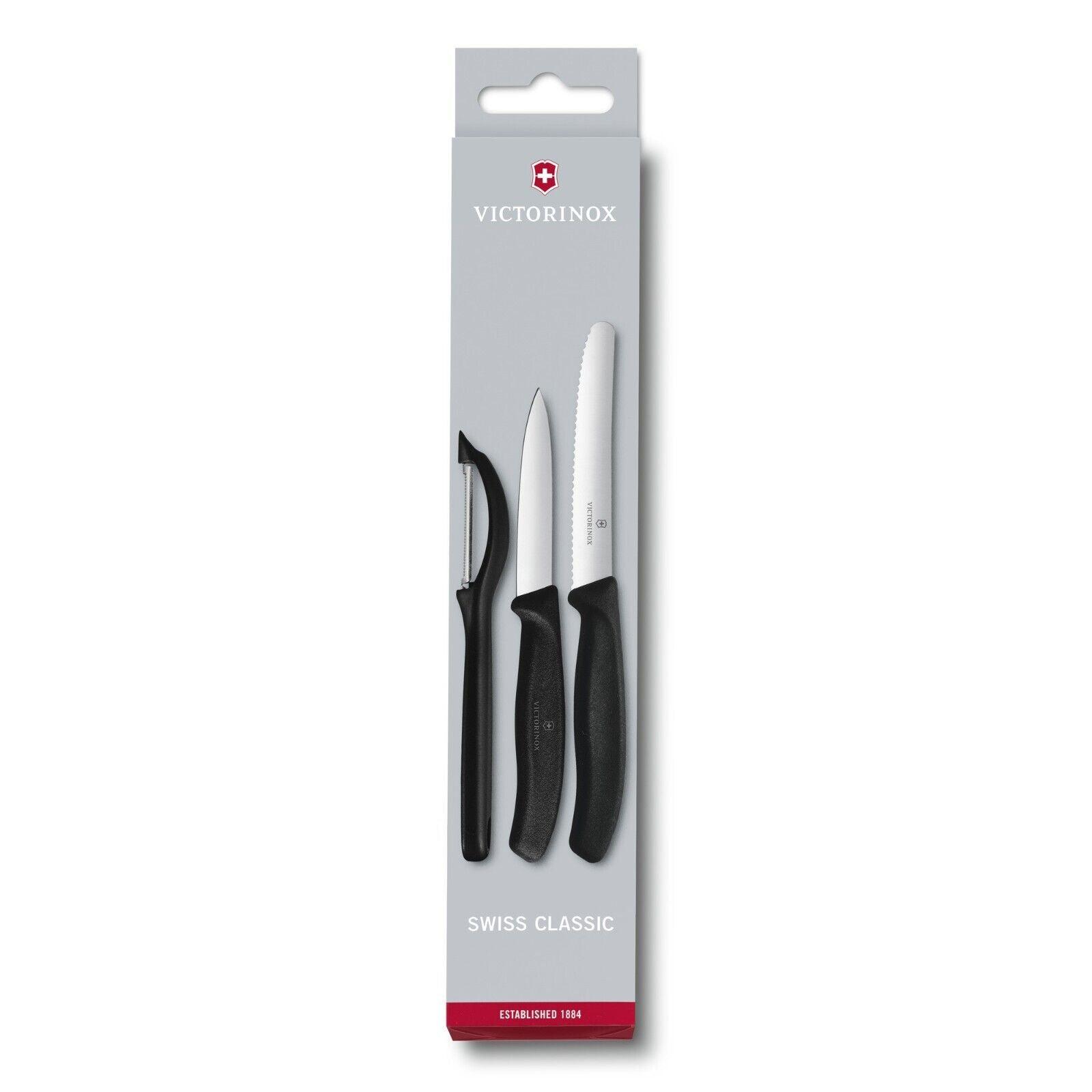 Victorinox Swiss Classic 3er Sets Gemüsemesser Tomatenmesser Schäler Geschenkset