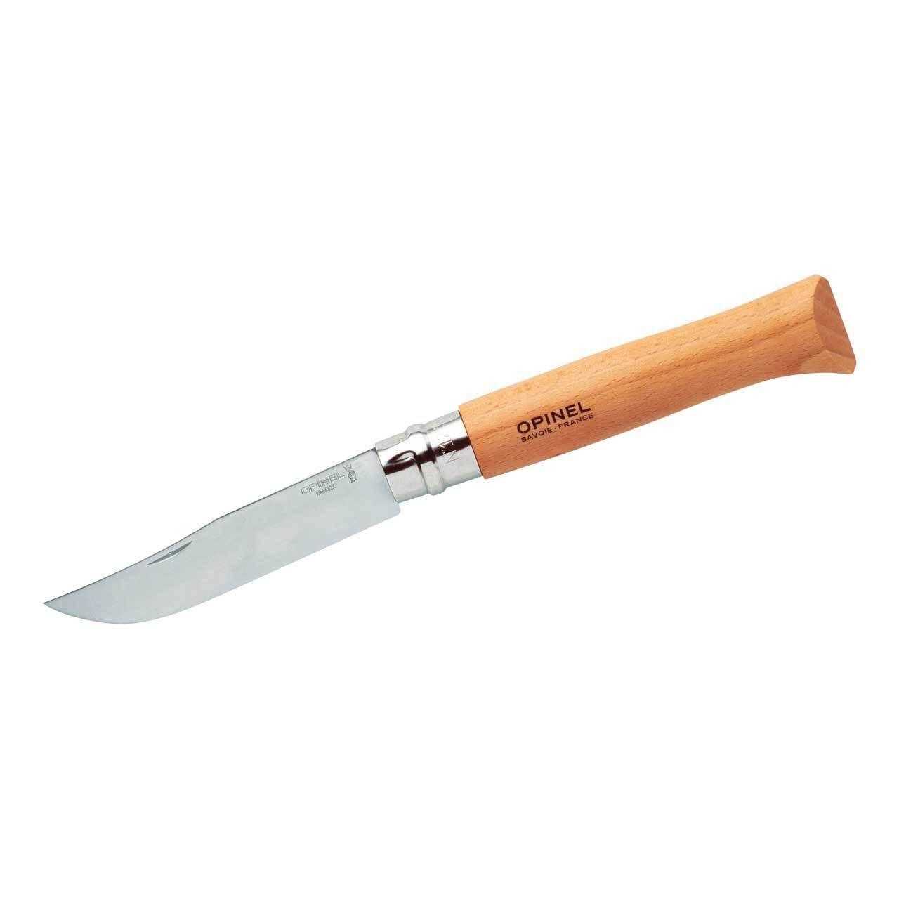 OPINEL Messer Carbon & INOX No 02 - No 12 - Taschenmesser Klappmesser Buchenholz