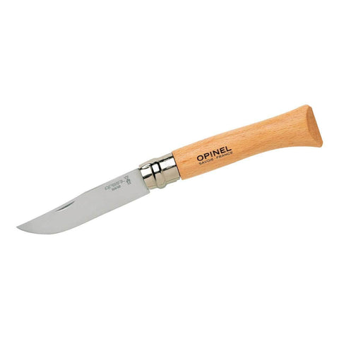 OPINEL Messer Carbon & INOX No 02 - No 12 - Taschenmesser Klappmesser Buchenholz