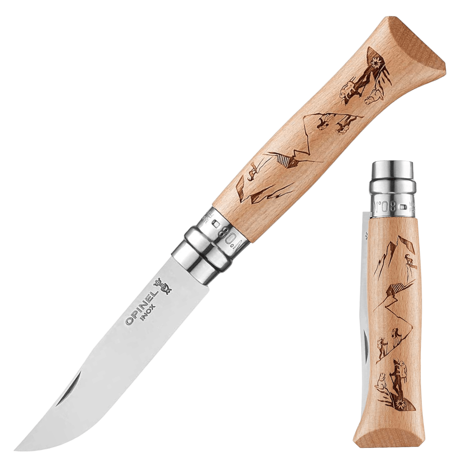 Opinel No. 8 Klappmesser Taschenmesser Schnitzmesser Outdoor Allzweckmesser