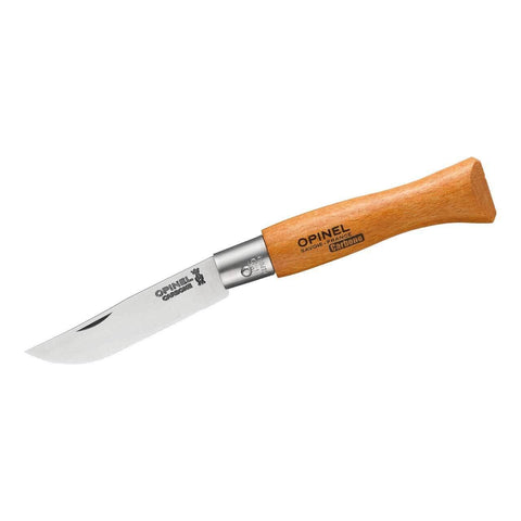 OPINEL Messer Carbon & INOX No 02 - No 12 - Taschenmesser Klappmesser Buchenholz