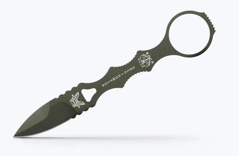 Benchmade 177GN Mini SOCP Dagger Olive Drab – 440C Dolch | Single Edge | Made USA Benchmade