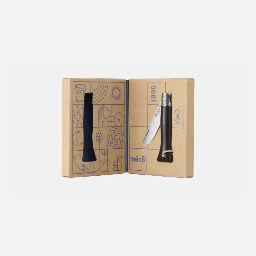 Opinel néo6 Opiflex Taschenmesser Ebenholz – 7 cm EDC, sicher & edel, Made in France Opinel