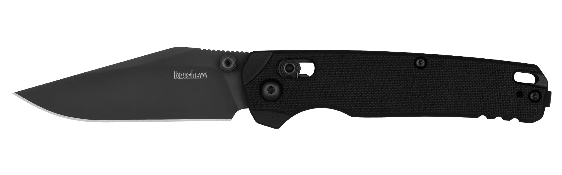 Kershaw Bel Air Clippoint MagnaCut All Black – Premium EDC Taschenmesser mit G10 & DuraLock | Made in USA Kershaw