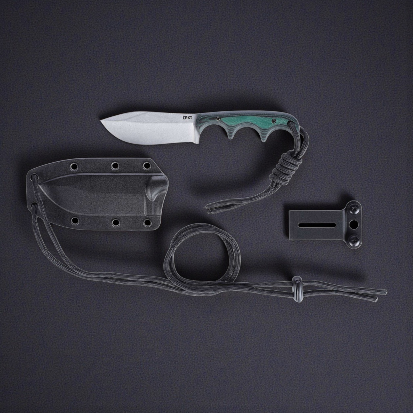 CRKT Minimalist® Nessmuk Micarta Green – Kompaktes Neck Knife für Outdoor & Jagd