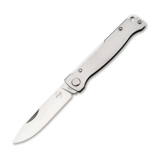 Böker Plus Atlas SW – Slipjoint Taschenmesser 12C27, Stonewash, legal führbar Böker Plus