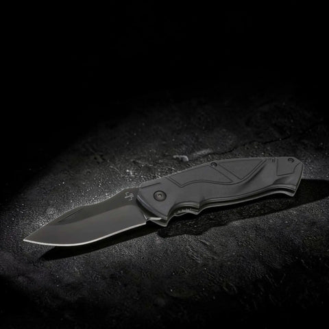 Böker Plus All Black Pro 42 Messer D2 Zweihand Linerlock §42a konform Taschenmesser Böker Plus